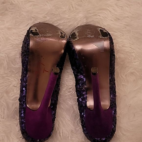 Steve Madden Bitter Purple Sequin Heels - Picture 14 of 16